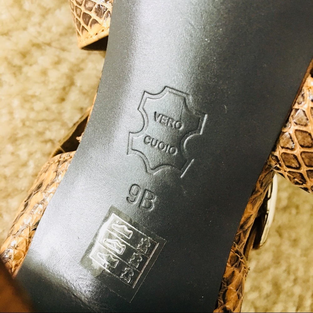 Charles David Double Buckle Python Heels - image 8